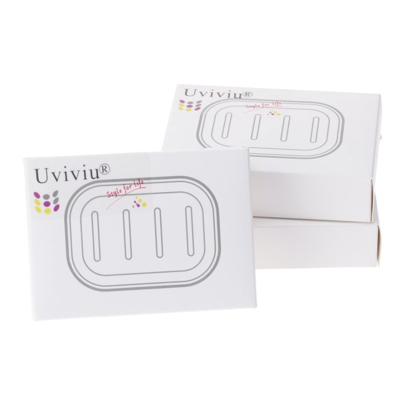 UVIVIU Plastic Soap Dish  Container  Keeps Soap Dry Easy Cleaning Drain White - Image 5